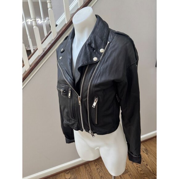 R13 Black Leather Jacket - Picture 4 of 5